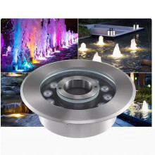 LED Pool Light IP68 Waterproof 12V Stainless Steel Underwater Fountain Lamp Brightness Yellow