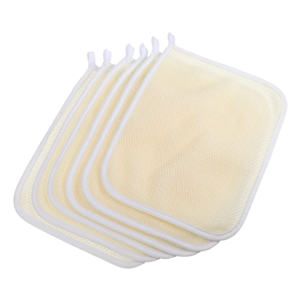 6pcs Exfoliating Bath Towel Set for Gentle Body and Face Scrub, Quick Dry Nylon Cloth