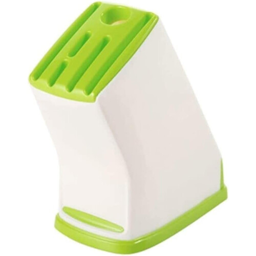 Kitchen Knife Holder with Fast Draining Design, Multifunction Countertop Knife Block Organizer