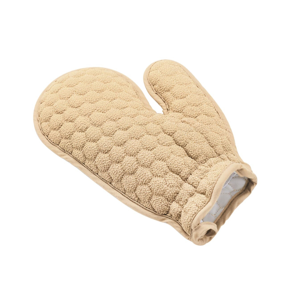 2PCS DoubleSided Exfoliating Bath Gloves for Adults with Long Back Scrubber Towel for Body Cleansing