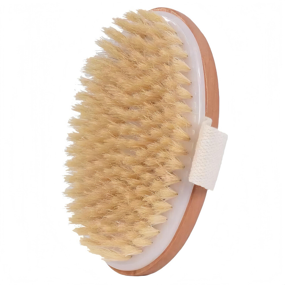 Dry Brushing Body Brush with Natural Bristles for Lymphatic Drainage, Cellulite and Dead Skin Removal