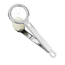 Heavy Duty Stainless Steel Egg Slicer with Long Handle for Boiled Eggs Fruits and Vegetables