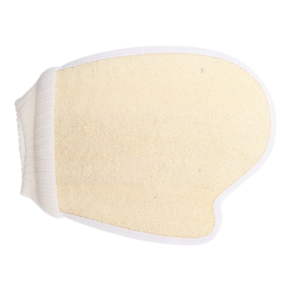 Beige Exfoliating Shower Gloves 2Pack Dualsided Loofah Bath Mitts For Body And Face Spa Use