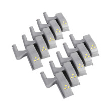 10Pcs Warm White LED Cabinet Hinge Light Automatic Door Lighting for Kitchen Closet Wardrobe