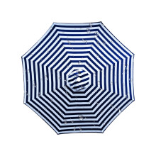 Replacement Parasol Canopy 3m 8 Ribs Striped Garden Umbrella Cover UPF 50+ UV Protection Blue and White