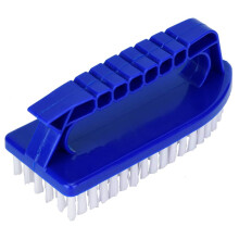 Pool Corner and Step Brush with NonSlip Handle, Handheld Swimming Pool Scrub for Spa Hot Tub