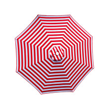 3 Meter Garden Parasol Replacement Canopy, UPF 50+ Sun Protection, 8 Ribs Patio Umbrella Cover Red and White