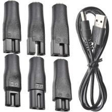 7-PCS-Netzkabel 5V Ersatzladegerät USB-Adapter geeignet für elektrische Haarschneider, Barttrimmer, Rasierer und Schönheitsinspektion Edition 1129