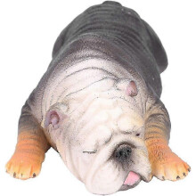 Modelo de Bulldog de alta qualidade, Estatueta de Bulldog Adormecido, Modelo Realista de Bulldog Francês para Dormir, Presente para Crianças