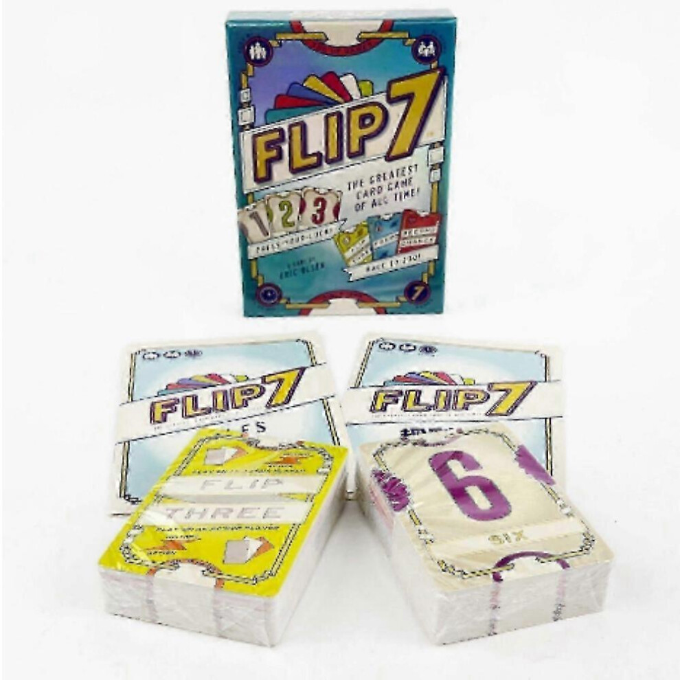 Mercurio Flip 7 – Juego De Cartas Estratégico De 20 Minutos, Ideal Para Fiestas Y Reuniones Familiares Desde 8 Años