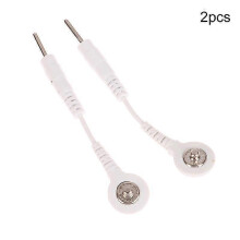 2 Stück Elektrodenkabel Pin-zu-Schnapp-Adapterkabel Stecker mit 2 bis 3,5 mm Stecker