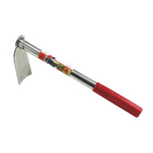 Lightweight Steel Garden Hoe with Ergonomic Grip for Weeding and Outdoor Balcony Gardening Red