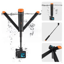 TELESIN 61cm Podvodná vztlaková tyč s vysúvacím selfie tyčovým statívom pre GoPro Insta360 DJI OSMO akčná kamera S1-TSS-02