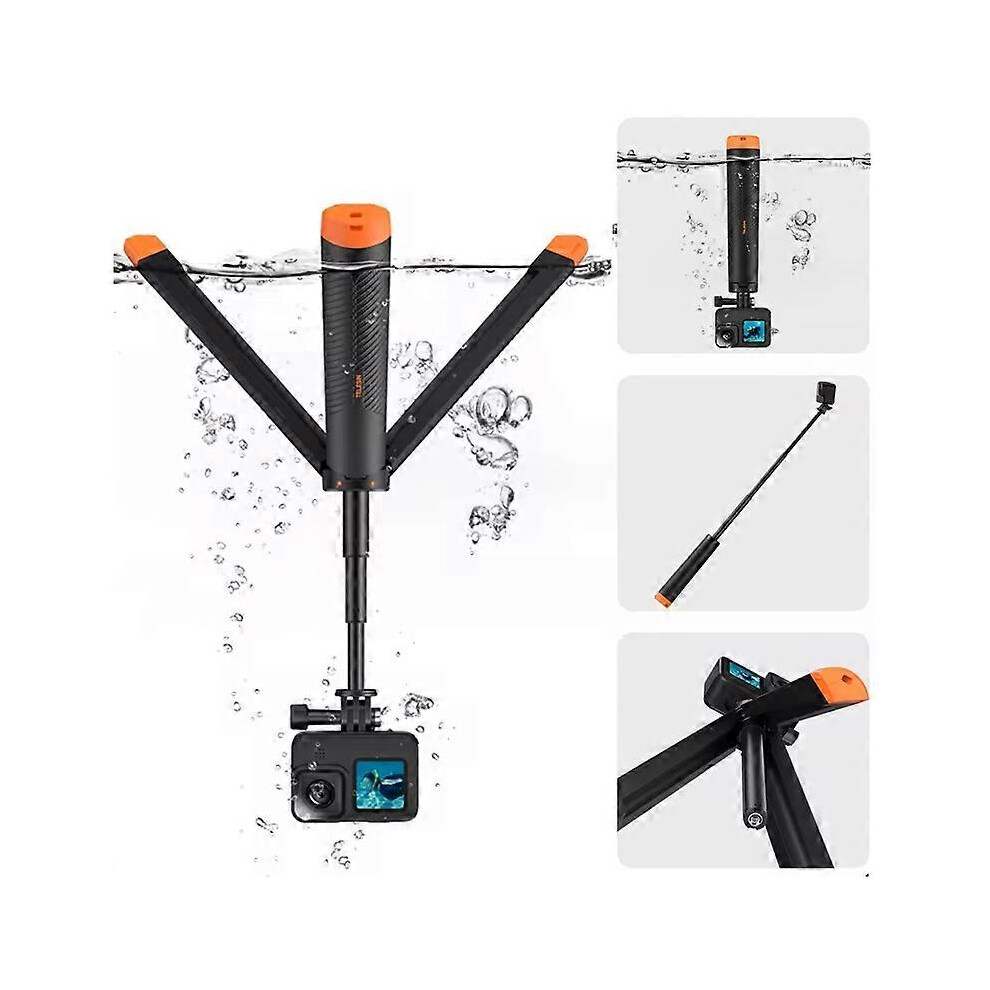 Telesin 61Cm Underwater Buoyancy Bar Retractable Selfie Stick Tripod For Gopro Insta360 Dji Osmo Action Camera S1-Tss-02 6935161623932