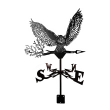 Outdoor Metal Weather Vane Stainless Steel Wind Direction Indicator for Garden Roof Patio