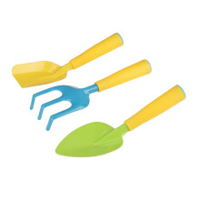 Kids Gardening Tools Set 3Pcs with Shovel Rake Scoop for Beach Sand and Planting Durable for Children