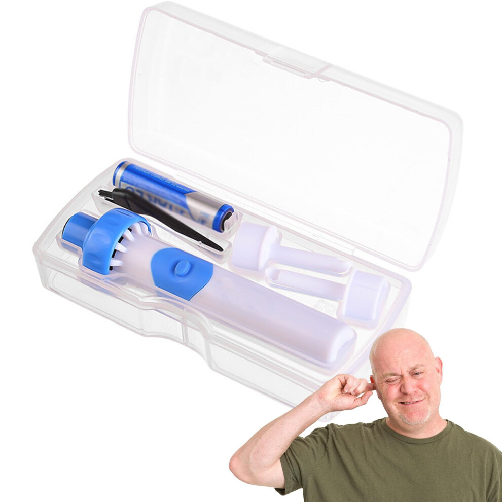 Ear Wax Removal Tool Electric Ear Cleaner with Vacuum Suction, Soft Silicone Tip, 2 Heads
