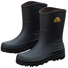 Men's Waterproof Garden Rain Boots MidCalf SlipResistant Lightweight Black Size 7