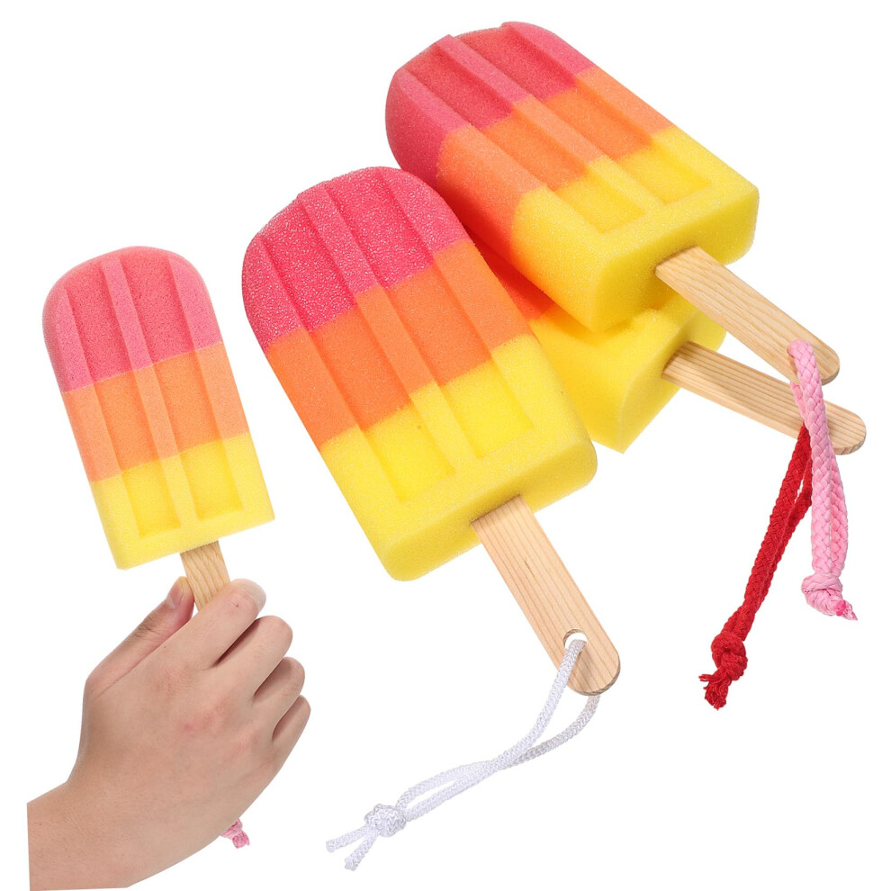 Bath Sponge and Shower Loofah 3pcs Set for Gentle Exfoliation Women Body Scrubber Multipack