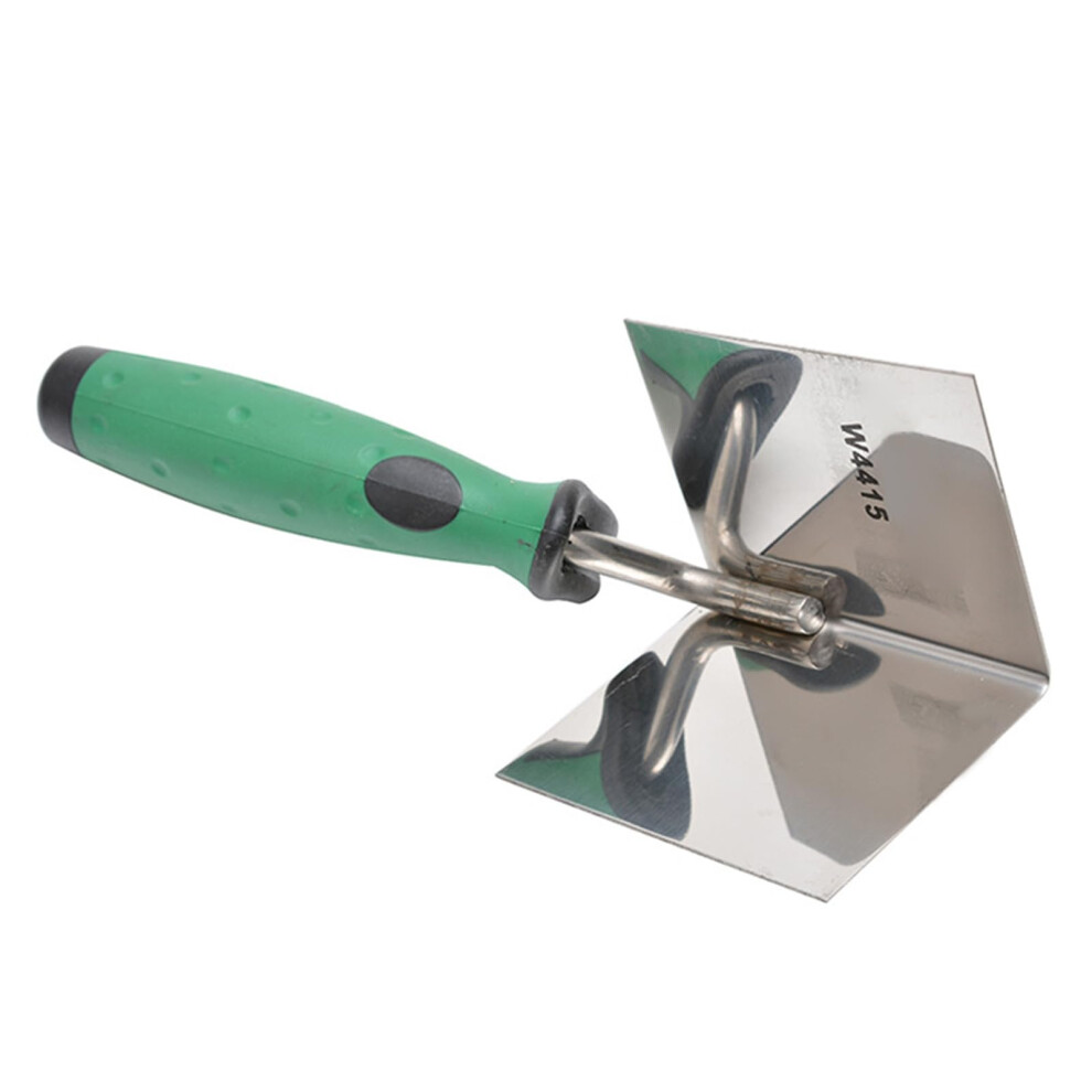 Stainless Steel Corner Trowel 90 Angled With Ergonomic Rubber Grip For Plastering Walls 9113335379138