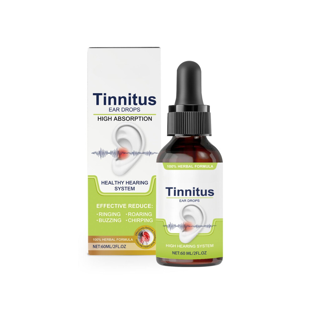 Ear Drops for Tinnitus Relief with Gentle Plant Formula, Noise Reduction, 60ml