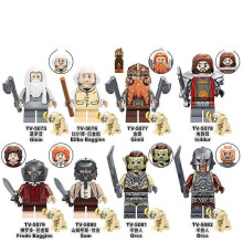 Der Herr der Ringe – Bilbo Beutlin Gimli Isildur baut Minifiguren mit menschlichen Blockspielzeugen Blockpuppe 8PCS