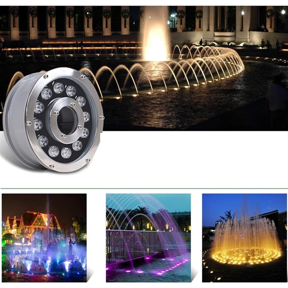 Underwater LED Pool Light RGB 24W 24V IP68 Waterproof Stainless Steel ...