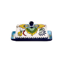 Ceramic Butter Dish with Lid, FreshSealing Butter Storage Container for Countertop Kitchen Use