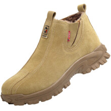 (Brown K8, EU 41 / Women UK 8 / Men UK 7) Men Ladies Safety Trainers Winter Fur Lined Hiking Outdoor Steel Toe Work Boots