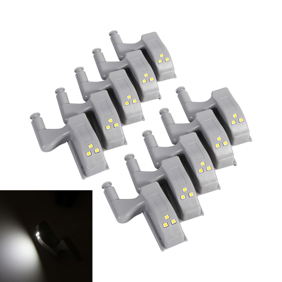 10Pcs Cabinet Hinge Led Light With Auto Door Activation, Bright Cool White For Closet And Wardrobe 9455672428736