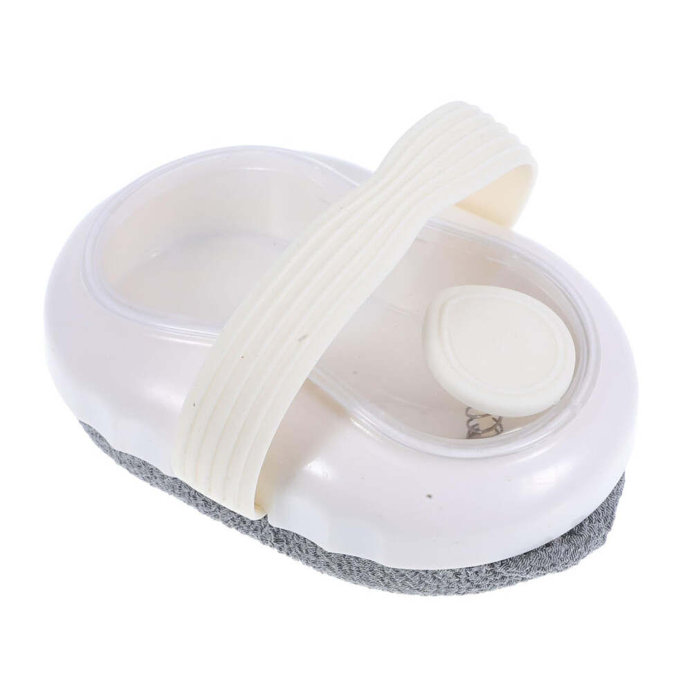 White Silicone Scalp Massager Brush With Shampoo Dispenser, Exfoliating Shower Bath Scrubber