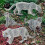 4 stykker Sneleopardfigur PVC Realistiske sneleoparder Miniature vilde dyr Model actionfigur til Clooection 4