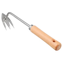 Ergonomic Hand Weeder with Beech Handle for Deep Root Removal and Garden Care