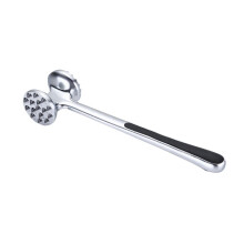 Dual Sided Meat Tenderizer Mallet with Chrome Polished Finish and Ergonomic Grip for Steak Poultry