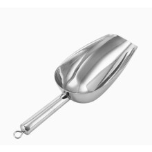 Stainless Steel Ice Scoop 8 Oz Dishwasher Safe with Ergonomic Handle for Kitchen and Bar