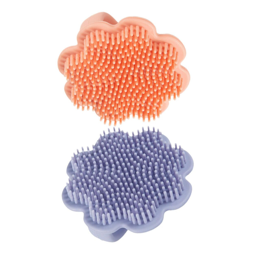 Baby Scalp Brush Set with Soft Silicone Bristles for Gentle Newborn Cradle Cap Care and Lion Grip