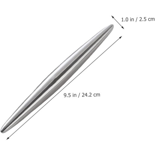 Stainless Steel Rolling Pin for Baking with Ergonomic Smooth Surface and Adjustable Thickness Control 2