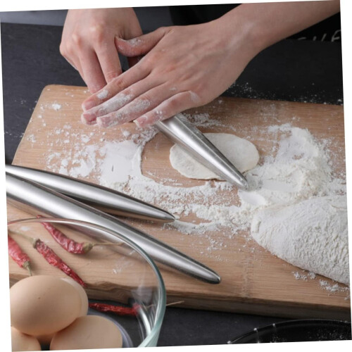 Stainless Steel Rolling Pin for Baking with Ergonomic Smooth Surface and Adjustable Thickness Control 1