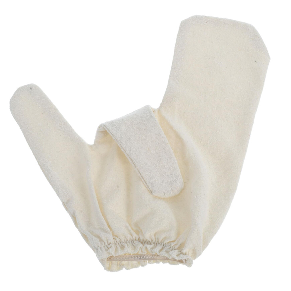 Silk Exfoliating Glove Two Finger Shower Mitt for Sensitive Skin Gentle Body Scrub and Massage