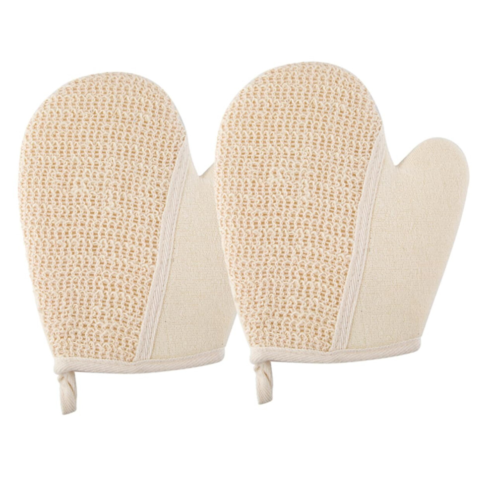 Exfoliating Bath Gloves and Body Scrubber Mitts for Shower Spa Dead Skin Removal, 2 Pack