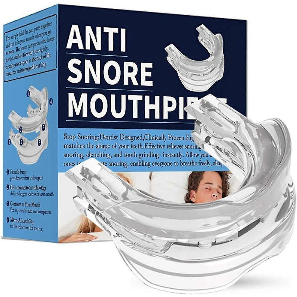 Adjustable Anti Snoring Mouthpiece Guard Anti Snore Sleep Apnea Teeth Grind 2025