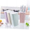 Universal Kitchen Knife Holder with Multi Partition Storage and Rotatable Drain Base Large Capacity 2