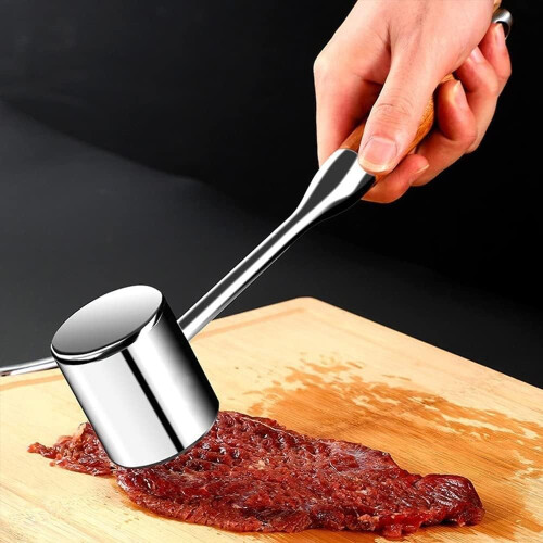 Meat Tenderizer Hammer with DualSided Surface and NonSlip Handle for Steak Beef Poultry 1