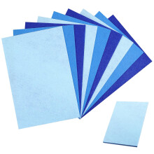 Blue Felt Fabric Sheets 9 Pcs Soft Durable Polyester for Crafts Sewing DIY Patchwork 3 Blue Shades