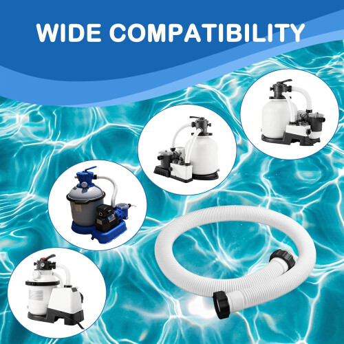 1.5 Inch Pool Pump Hose Replacement for Above Ground Pools, Flexible Durable Filter Hose 2 Pack 2
