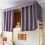 Bunk Bed Curtains Blackout Privacy for Dorms, Light Blocking and Durable, 1.2M Purple Grey 1