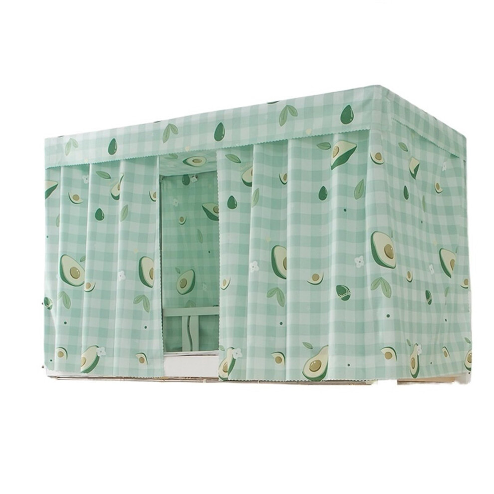 Dorm Bunk Bed Privacy Curtains Breathable Fabric Mosquito Protection Easy Install 1.35M Avocado B 9455672432269