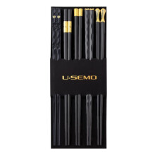 5 Pairs Reusable Dishwasher Safe Chopsticks Set with Non Slip Design for Home and Restaurant