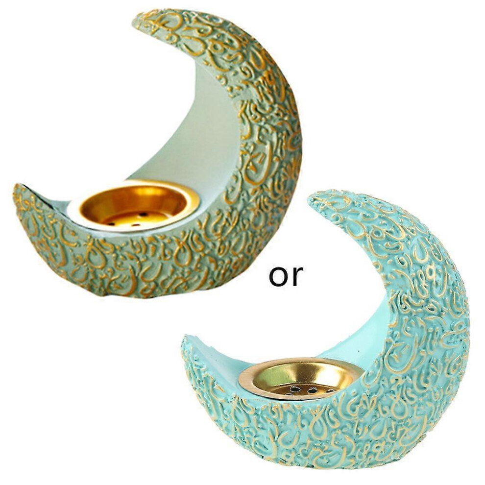 (As Show, Blue) Incense Burner Incense Holder For Sticks Cute Moon Incense Stick Holder 3242242625673