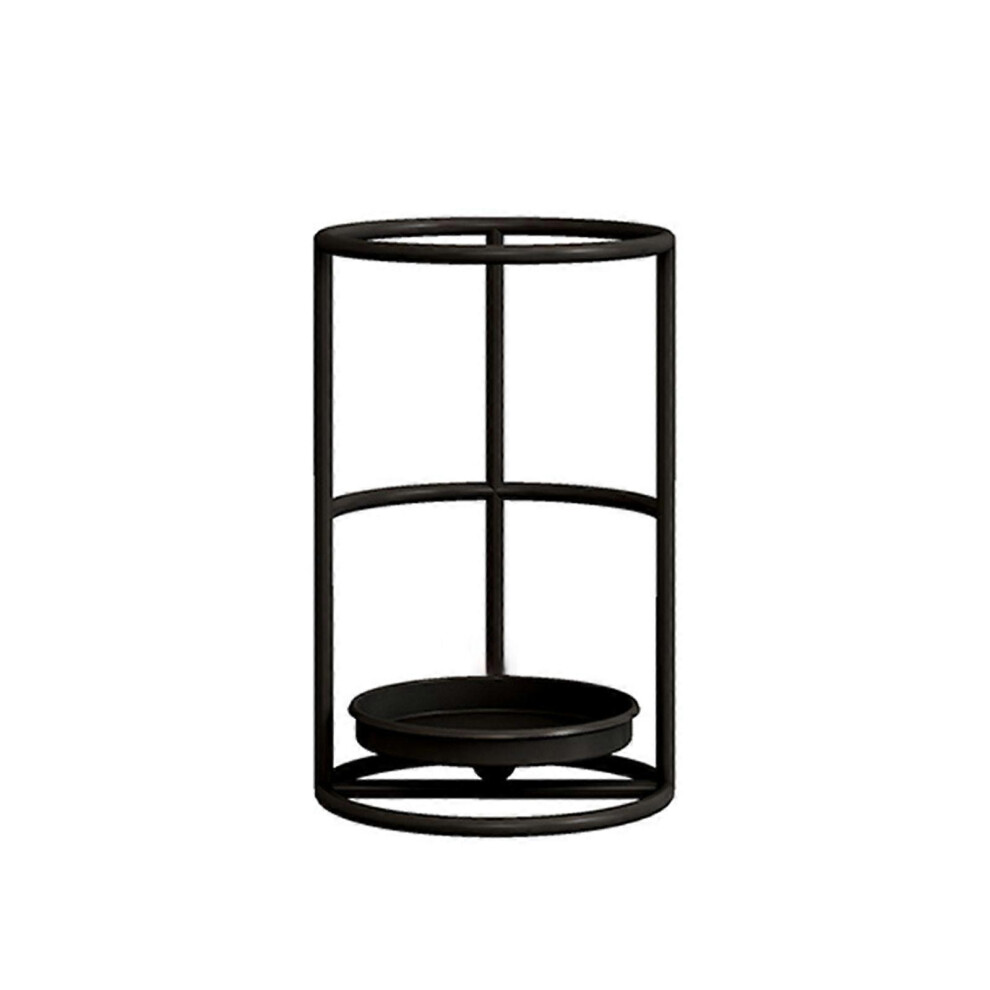 (As Show, One Size) Nordic Style Wrought Iron Circle Geometric Candle Sconce Holder Candlestick Rack Desktop Wedding Home Decoration 3364096792148